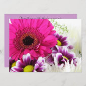 Pink Gerbera Daisy Kaart (Voorkant / Achterkant)