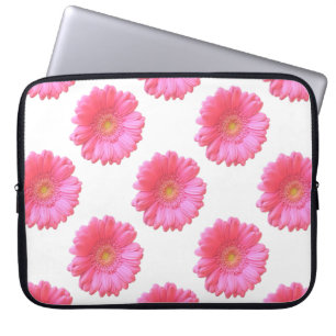 Pink gerbera daisy laptop sleeve