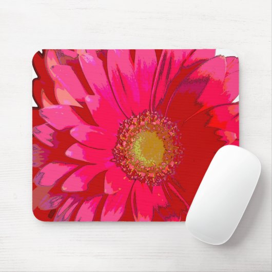 Pink Gerbera Daisy Mousepad Muismat (Met muis)