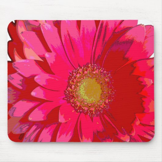 Pink Gerbera Daisy Mousepad Muismat (Voorkant)