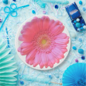 Pink gerbera daisy papieren bordje (Feest)