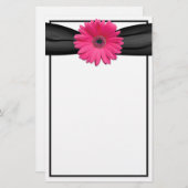 Pink Gerbera Daisy Stationery Briefpapier (Voorkant / Achterkant)