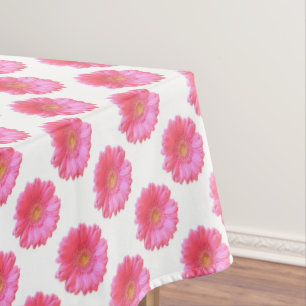 Pink gerbera daisy tafelkleed