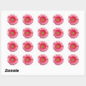 Pink Gerbera Daisy Vierkante Sticker (Vel)