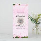 Pink Gerbera Daisy Wedding Programma (Staand voorkant)