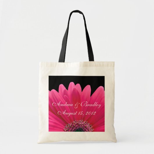 Pink Gerbera Daisy Wedding Welcome Bag Tote Bag (Voorkant)