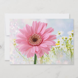 Pink Gerbera marguerite toute occasion Invitation