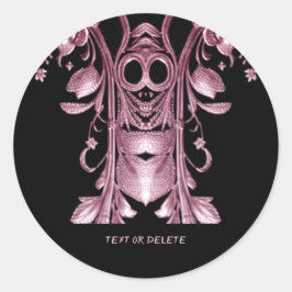 Pink Ghost Classic Ronde Sticker