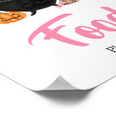 Pink Ghost Halloween-Baby maakt eten Poster (Hoek)