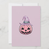 Pink Ghost Halloween Spooky Birthday Party Kaart (Achterkant)