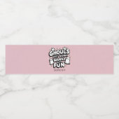 Pink Ghost Halloween Verjaardag Waterfles Etiket (Enkel label)