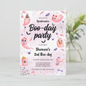 Pink Ghost HWOwee Birthday Kaart (Staand voorkant)