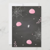 Pink Ghost Little Boo Baby shower Kaart (Achterkant)