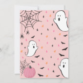 Pink Ghost Spooky One Halloween Verjaardag Kaart (Achterkant)