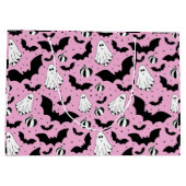 Pink ghosts, bats and pumpkins groot cadeauzakje (Achterkant)