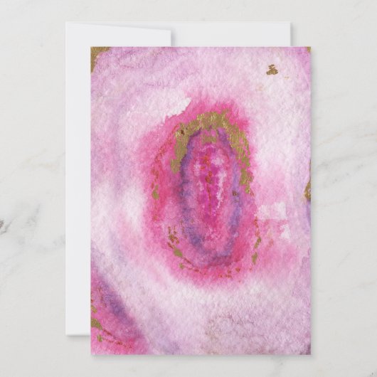 Pink Gilt Agate Mariage Invitations (Dos)