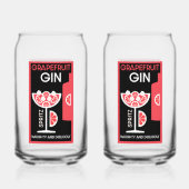 Pink Gin Blikvorm Glas (Achterkant)