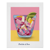 PINK GIN & TONIC 2 POSTER PERFECT POSTER (Voorkant)
