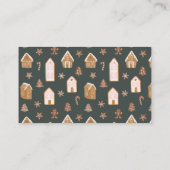 Pink Gingerbread House Diaper Raffle Ticket Informatiekaartje (Achterkant)