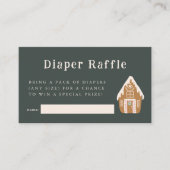 Pink Gingerbread House Diaper Raffle Ticket Informatiekaartje (Voorkant)