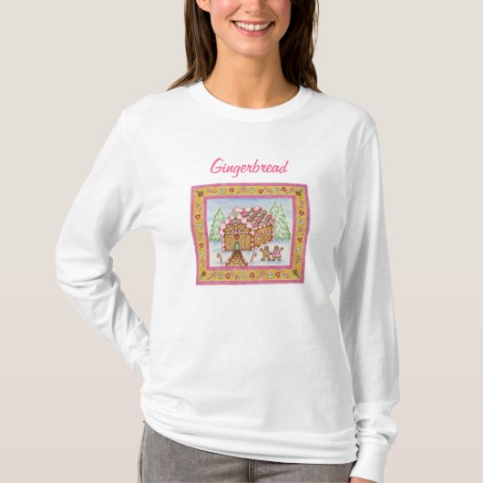 Pink Gingerbread House Shirt (Voorkant)