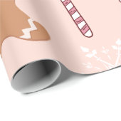 PINK GINGERBREAD MEN CHRISTMAS CADEAUPAPIER (Rol Hoek)