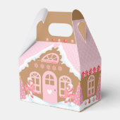 Pink Gingerbrood House Favor Box Bedankdoosjes (Voorkant Zijde)