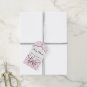 Pink Gingham Baby shower Gast Favor Dank u Cadeaulabel (Met Touw)