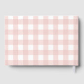 Pink Gingham Baby Shower Guest Book (Verso)