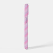Pink Gingham Bear and Diagonal Stripes Phone Case (Côté droit)