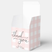 Pink Gingham Birthday Thank You Favor Box Bedankdoosjes (Geopend)