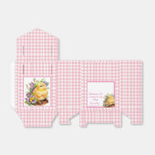 Pink Gingham Checker Verjaardagsfeest Bedankdoosjes (Uitgevouwen)
