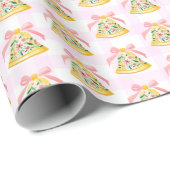 Pink Gingham Christmas Bell Cadeaupapier (Rol Hoek)