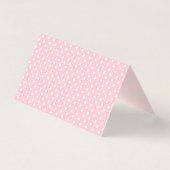 Pink Gingham Coquette Bow Place Card Table Decor (Back)