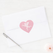 Pink Gingham Cupid Hart Sticker (Envelop)