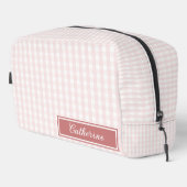 Pink Gingham Cute Plaid Cosmetic Pretty Toilettasje (Rechterhoek)