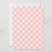 Pink Gingham Cutie Pie ANY AGE Baby shower Kaart (Achterkant)