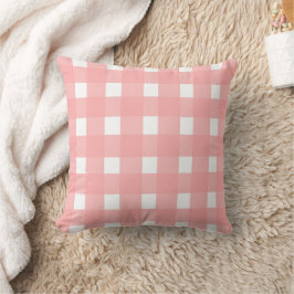 Pink Gingham Design Kussen