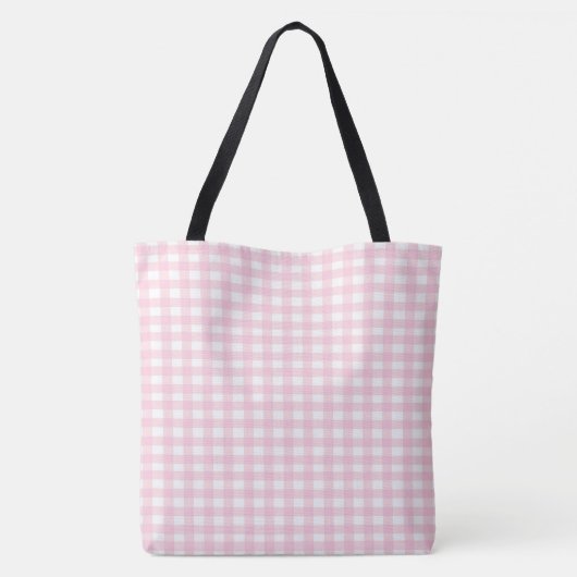 Pink Gingham Draagtas (Achterkant)