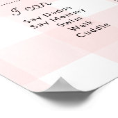 Pink Gingham eerste verjaardag mijlpaal tijdlijn Poster (Hoek)