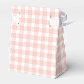 Pink Gingham Favor Box Bedankdoosjes (Achterkant)