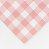 Pink Gingham Fleece Deken (Hoek)
