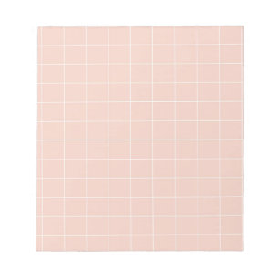 Pink Gingham Geruit Charmant Stijlvol Briefpapier Notitieblok