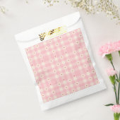 Pink Gingham Hearts Valentine  Bedankzakje (Gezegeld)