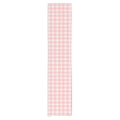 Pink Gingham Korte Tafelloper (Voorkant)