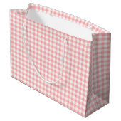 Pink Gingham Large Cadeautasje (Achterkant Gekanteld)