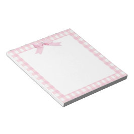 Pink Gingham Notitieblok