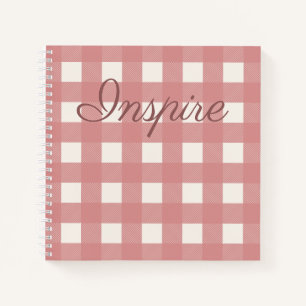 Pink Gingham Notitieboek