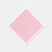 Pink Gingham Paper Napkins Servet (Hoek)