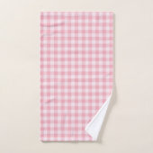 Pink Gingham Pattern Girly Check Plaid Checkered Bad Handdoek (Handdoek)